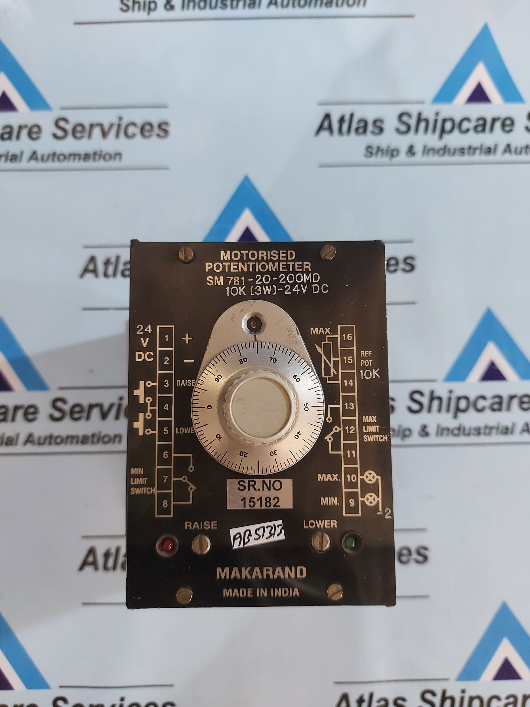 MAKARAND SM 781-20-200MD 10K(3W)-24V DC MOTOR POTENTIOMETER